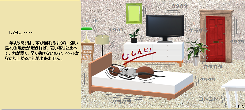 1-3 ベットから動けません